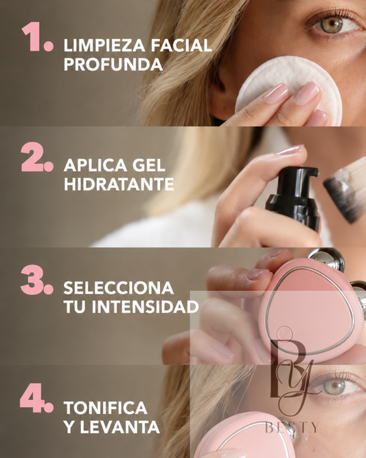 Solo 5 minutos al día frente al espejo ✨ Masajeador Facial Reafirmante
